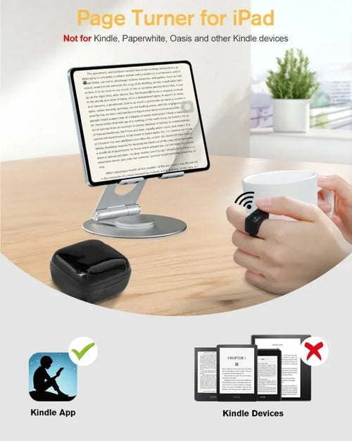 Bluetooth Scrolling Ring for TikTok and Kindle