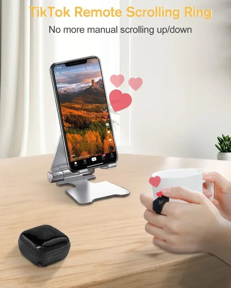 Bluetooth Scrolling Ring for TikTok and Kindle