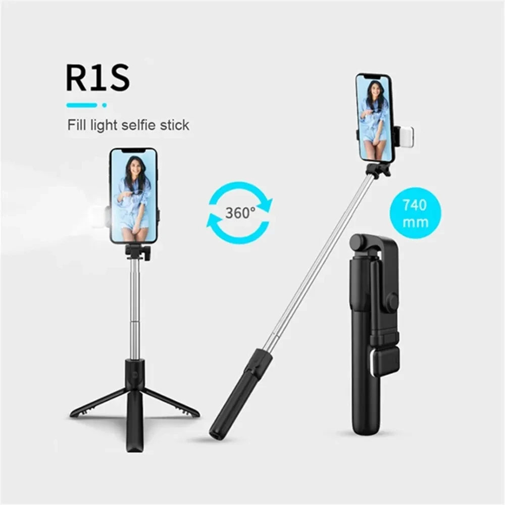 Retractable Bluetooth Selfie Stick Tripod