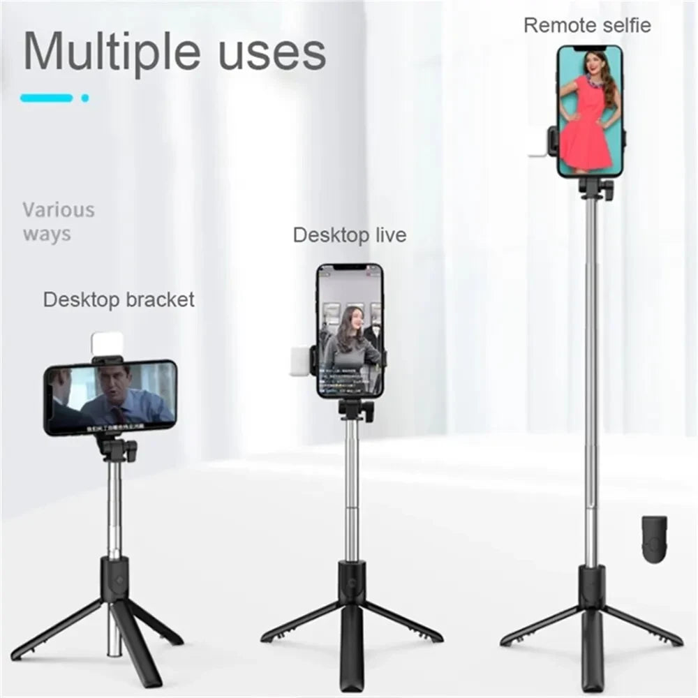Retractable Bluetooth Selfie Stick Tripod