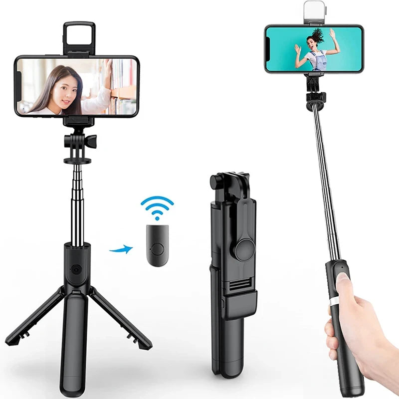 Retractable Bluetooth Selfie Stick Tripod