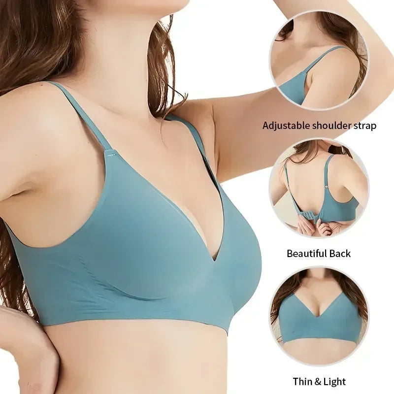 Seamless Wireless Latex Bralette