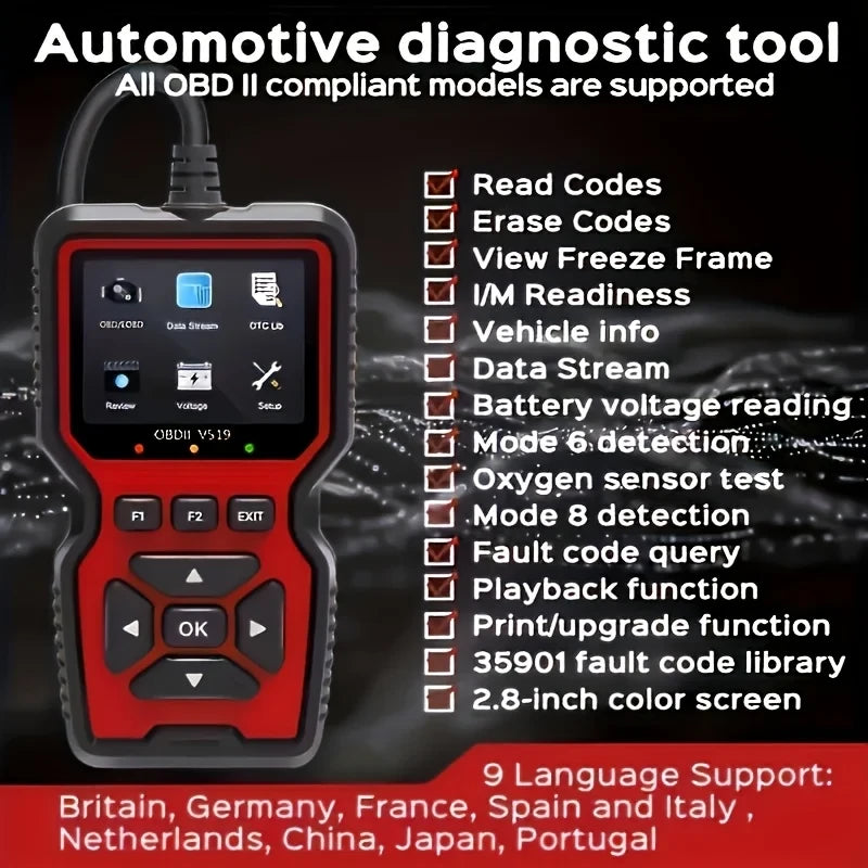 Professional OBD2 Automotive Diagnostic Scanner