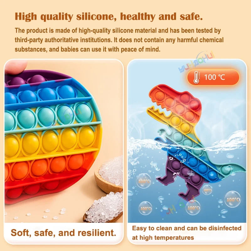 Rainbow Silicone Sensory Fidget Toy