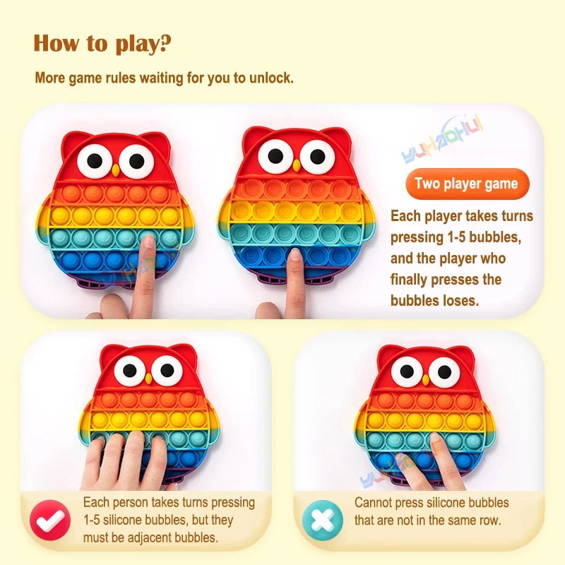 Rainbow Silicone Sensory Fidget Toy